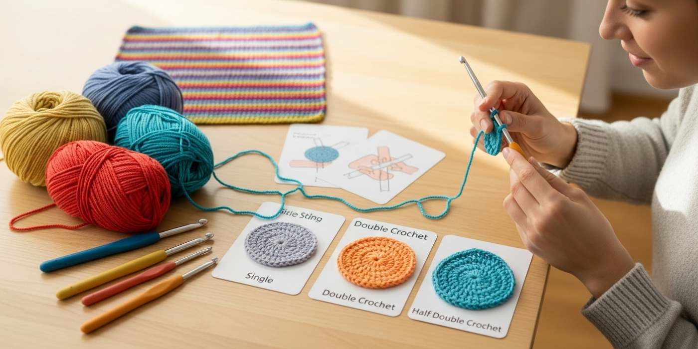 Learn the Basics_ Single, Double, and Half Double Crochet Skills