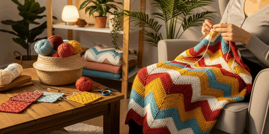 The Quick & Cozy_ The Half Double Crochet Chevron