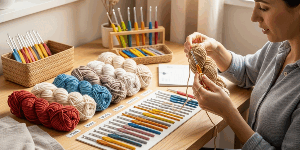 Yarn Weights and Hook Sizes Explained for New Crocheters