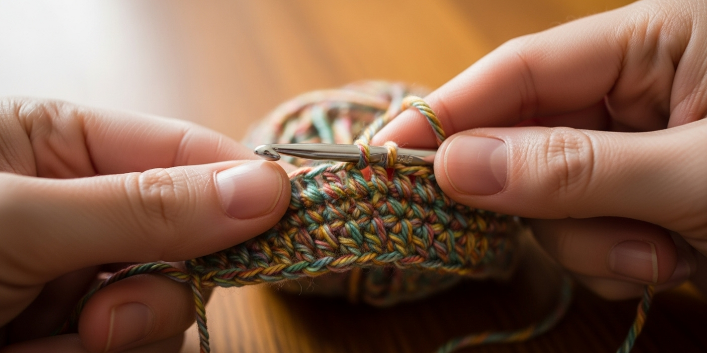 Step 4_ Single Crochet Row One Step 4_ Single Crochet Row One